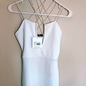 White Strap Detail Missguided Dress